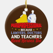 Ich bin Paraprofi Keramik Ornament (Hinten)