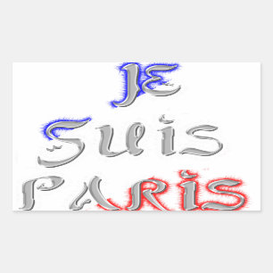 Ich bin Paris Ich liebe Paris Rechteckiger Aufkleber