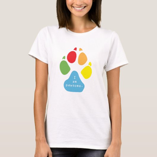 Ich bin pawsome T-Shirt (Vorderseite)