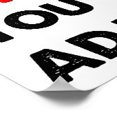 Ich bin perfekt lustiges Poster (Ecke)