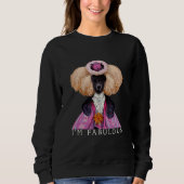 Ich bin perfekt - Marie Antoinette Poodle Portrait Sweatshirt (Vorderseite)