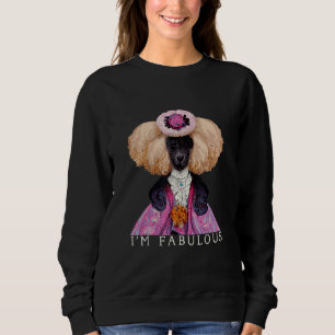 Ich bin perfekt - Marie Antoinette Poodle Portrait Sweatshirt