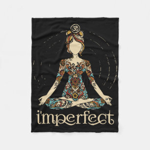 Ich bin perfekte Frauen Vintage Namaste Yoga Fleecedecke