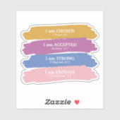 Ich bin Personalisierte Bibelverse Aufkleber (Blatt)