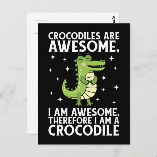 Ich bin Phantastisch Crocodile Funny Crocodiles Li Postkarte (Vorne/Hinten)