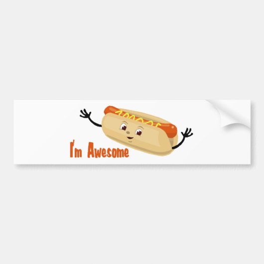 Ich bin Phantastisch (Hotdog) Autoaufkleber (Vorne)