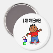 ICH BIN PHANTASTISCH! Niedlicher Cartoon Boy Magne Magnet (Vorderseite/Rückseite)