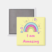 Ich bin Phantastisch Square Magnet (Vorderseite/Rückseite)