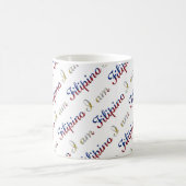 Ich bin philippinischer Country Pride Typografy Pa Kaffeetasse (Mittel)