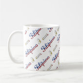 Ich bin philippinischer Country Pride Typografy Pa Kaffeetasse (Links)