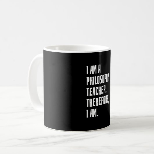 Ich bin Philosophielehrer Kaffeetasse (Vorderseite Links)