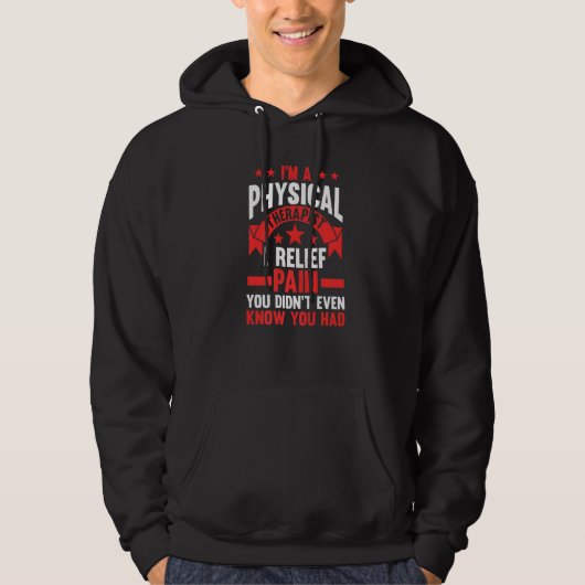 Ich bin Physiotherapeutin und ich bin Schmerzhilfe Hoodie (Vorderseite)