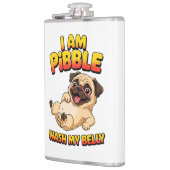 Ich bin Pibble wasch meinen Bauch Flachmann (Links)