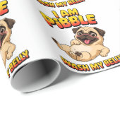 Ich bin Pibble wasch meinen Bauch Geschenkpapier (Rolleneckpunkt)