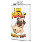 Ich bin Pibble, wasche meinen Bauch Flachmann (Links)