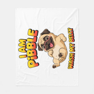 Ich bin Pibble wasche meinen Bauch Fleecedecke