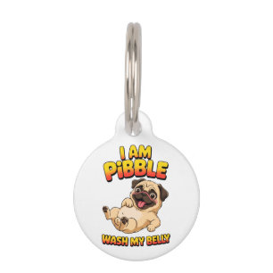 Ich bin Pibble wasche meinen Bauch Haustiermarke
