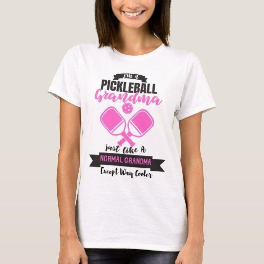Ich bin pickleball Oma lustiges Zitat T-Shirt (Vorderseite)