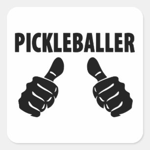 Ich bin Pickleballer Quadratischer Aufkleber