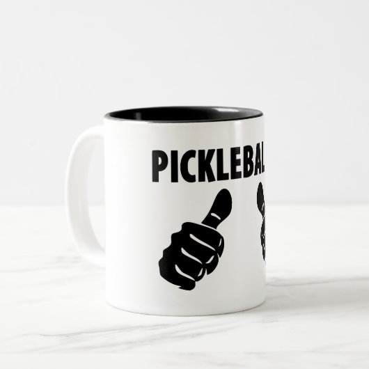 Ich bin Pickleballer Zweifarbige Tasse (Vorderseite Links)