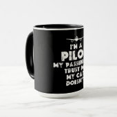 Ich bin Pilot Funny | Katzenliebhaber Tasse (Vorderseite Links)