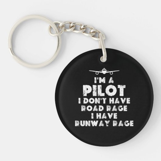 Ich bin Pilot Funny Schlüsselanhänger (Vorderseite)