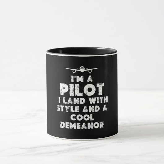 Ich bin Pilot Funny Tasse (Zentrum)