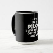 Ich bin Pilot Funny Tasse (Vorderseite Links)