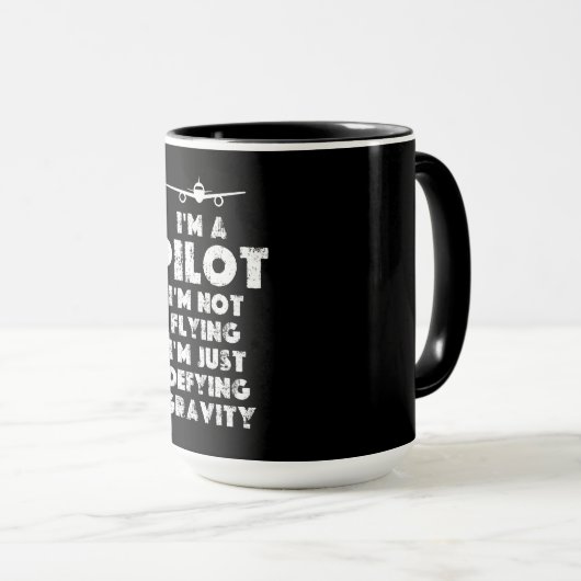 Ich bin Pilot Funny Tasse (VorderseiteRechts)
