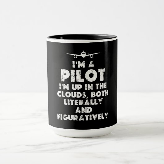 Ich bin Pilot Funny Tasse (Zentrum)
