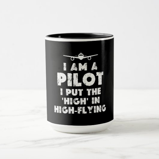 Ich bin Pilot Funny Tasse (Zentrum)