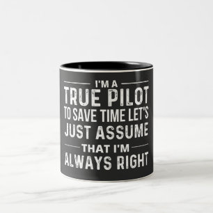 Ich bin Pilot - um Zeit retten, nehmen wir einfach Zweifarbige Tasse