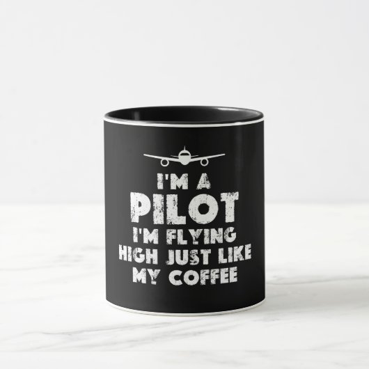 Ich bin Pilot und fliege sehr lustig Tasse (Zentrum)