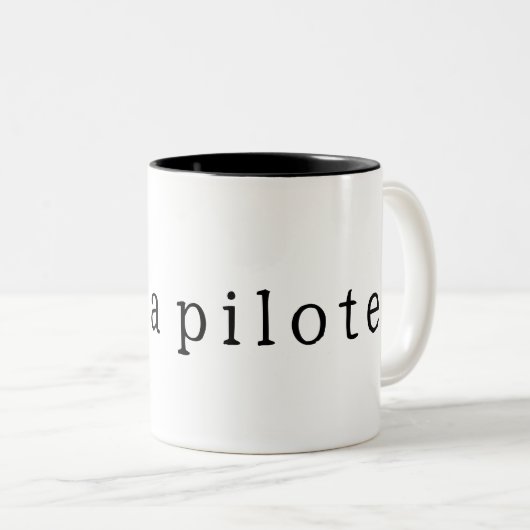 Ich bin Pilote Zweifarbige Tasse (VorderseiteRechts)