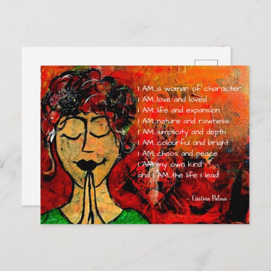 ICH BIN POEM Poscard Postkarte (Vorne/Hinten)