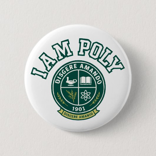 Ich bin POLY Classic Button (Vorderseite)