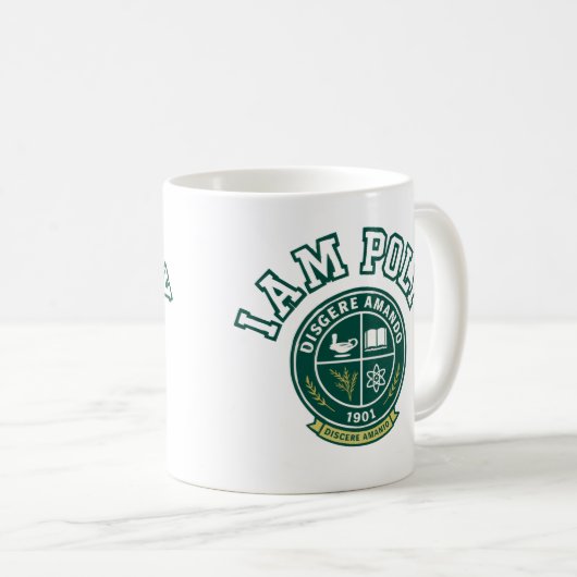 Ich bin POLY Kaffeetasse (VorderseiteRechts)