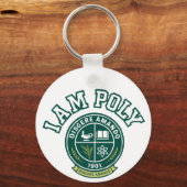 Ich bin POLY Klassischer Schlüsselanhänger (Rückseite)