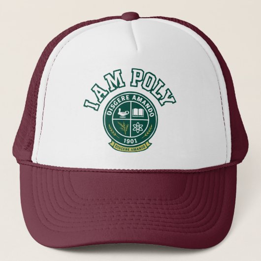 Ich bin POLY Trucker Hut Truckerkappe (Vorderseite)
