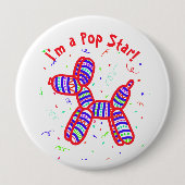 Ich bin Pop Star Ballon Dog Button (Vorderseite)