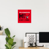 Ich bin positiv HIV ist kein Verbrechen Poster (Heimbüro)