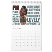 Ich bin positiv motiviert inspiriert Melanin Schwe Kalender (Jan 2026)