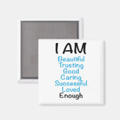 ICH BIN.. Positive Bejahungen Magnet (Vorderseite/Rückseite)