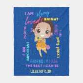 Ich BIN - Positive Black Brown Girl Affirmations Fleecedecke (Vorderseite)