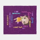 Ich BIN - Positive Black Brown Girl Affirmations Fleecedecke (Vorderseite (Horizontal))