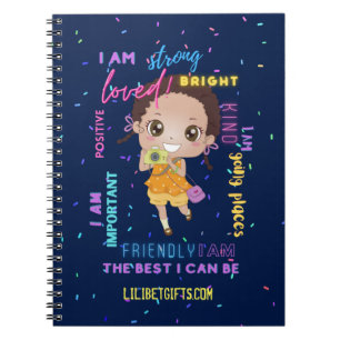 Ich BIN - Positive Black Brown Girl Affirmations Notizblock
