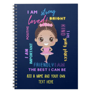 Ich BIN - Positive Girl Affirmations Ballerina Not Notizblock