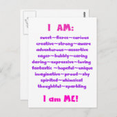 Ich bin postkarte (Vorne/Hinten)