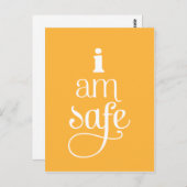 Ich bin Postkarte für die sichere Bestätigung (Vorne/Hinten)