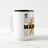 "Ich bin Power" Blitzte Tasse (Vorderseite Links)